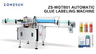 How To Use ZS-WGTB01 Automatic Round Bottle Glue Labeling Machine
