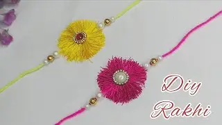 How To Make Beautiful Rakhi At Home। Silk Tread Rakhi Making Idea। Rakshabandhan Special Craft