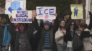 NJ students protest ICE outside of town hall