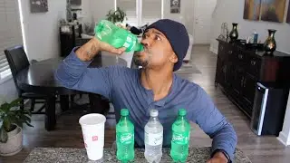 Trying NOT TO BURP While Drinking Sprite #SpriteChallenge | Alonzo Lerone