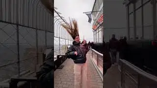А BIT  windy at the observation deck #fun #smile #travel #girl #happy