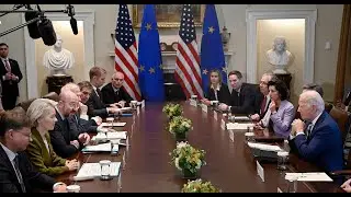 US President Joe Biden holds meeting with EU leaders, saying it would stand by Israel and Ukraine