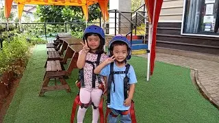 Staycation di Hotel Bigland Bogor ada area bisa main outbond. #kidsactivities #staycation #bogor