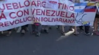 Maduro supporters march in Buenos Aires
