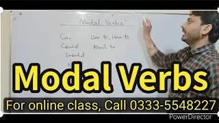 What are the modal verbs? | Can, Could, Should | By Syed Ali Raza Kazmi