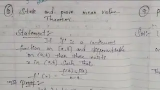 MEAN VALUE THEOREM 3 sem maths important question 