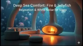 Underwater Fireplace Ambience 🌊🔥 Relax with Jellyfish & Ocean View