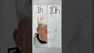 T20 World Cup 2026 🔥 Hardik Pandya New Look Drawing 😍✨ | 1 Hour vs 10 Hours #shorts #hardikpandya
