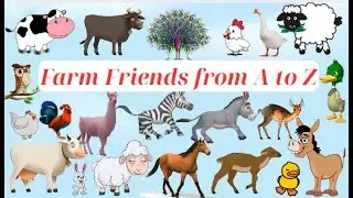 ABC Farm Friends|ABC 52 cute farm animals|Kids Song TV