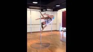 Pole dance and fitness training - handspring swing lift