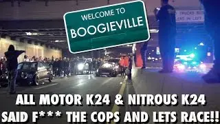 What Police? Lets Race !! AM K24 Civic Spots Nitrous K24 Civic 3 Cars