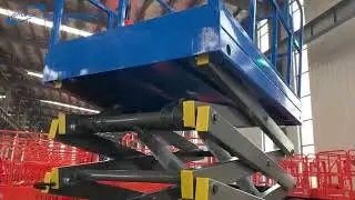 Plataforma elevadora de tijera de empuje manual
