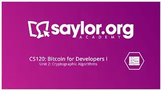 Cryptographic Algorithms: Bitcoin for Developers Study Session #2