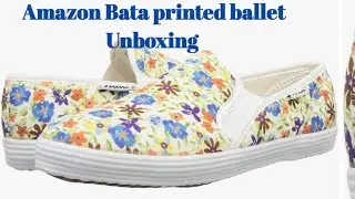 #Amazon Bata women printed fitness ballet flats Unboxing/  Bata sneakers Review/ flowrel print shoe