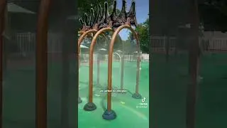 Perfect splash pad for kids of all ages at the Dinosaur Place in Montville, CT!