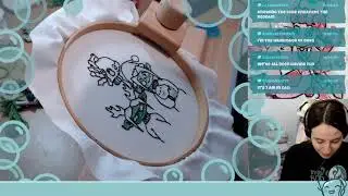 Goblin family portrait embroidery!!