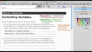 Controlling Variables #1