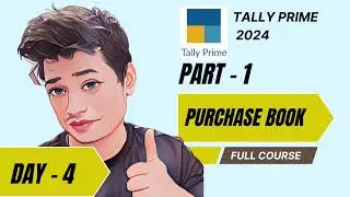 Purchase book in tally prime 2024 | How to do inventory in tally prime Day 4