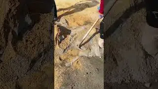 cement, sand and stone, mix evenly until the concrete mixture can be inserted into the post hole.