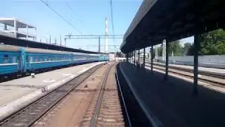 ст. Запорожье-1 отправление в сторону Федоровки. Поезд №141 Одесса-Мариуполь