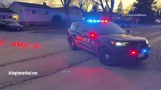 Early scene after garbage truck fire, CNG explosion in Arlington Heights