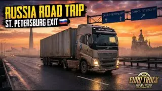 RUSSIA ROAD TRIP BEGINS! 🇷🇺 St. Petersburg City Exit | ETS2 Hindi Gameplay