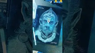 Hanuman Ji charcoal sketch###art ###shortdrawing ###art Jay Shri Ram##sketch