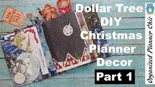 Dollar Tree DIY Christmas Planner Decor Part 1 | Christmas Planner Setup | DIY Planner Accessories