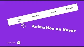 Creating Navbar Animation on Hover    |   HTML5 & CSS3