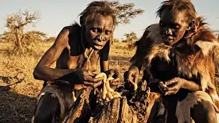 Millions of Years Ago: Primitive Man Facing Starvation and the Larvae Survival #prehistorichumans