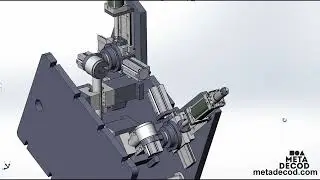 Meta Decod custom designed a hot forging fixture for a V type thrust rod used in heavy duty trucks