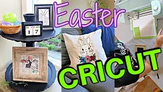 Easter CRICUT  Project Ideas 2022    (Easter tiered tray and DIY craft projects made with cricut)
