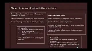 Understanding Author's Tone in Writing