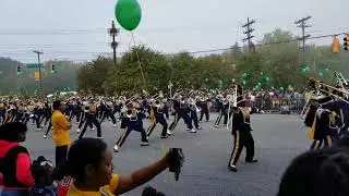 North Carolina A&T State University Blue & Gold Marching Machine parade performance 2017