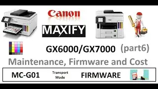 MAXIFY GX7000 GX6000 Service Maintenance (part6) Cleaning, Firmware, Ink Absorber, Paper Jam