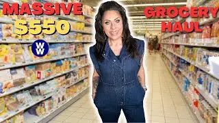 MASSIVE $550 GROCERY HAUL FOR WEIGHT LOSS FROM 3 STORES!!! WEIGHT WATCHERS POINTS INCLUDED!
