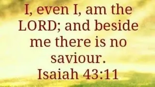 Isaiah 43:11 -  I, even I, am the Lord ; and beside me there is NO SAVIOUR.