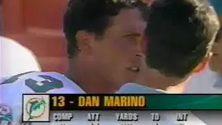 1995 Wk 06 Colts Edge Dolphins 27-24 in Overtime; Marino Sets Record; Edit with Radio Call