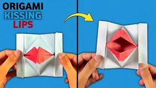 Origami Mouth Puppet (Kissing Lips) &ndash; Easy & Fun Paper Craft Tutorial for Kids