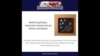 Medal Flag Display shadowbox, Shadow Box for Military and Medals