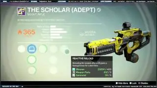 Trials of Osiris Legendary Scout Rifle - The Scholar Adept
