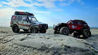 RC Crawler Absima Sherpa pro und RGT Toyo Cruiser fm 103 an der Nordsee