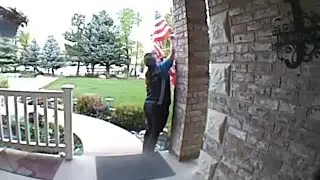 Video captures moment when Utah delivery driver honors American flag