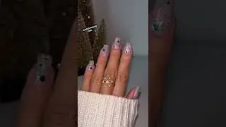 Green Glitter Nails Tutorial || #tutorial #new #easy #naildesign #christmas