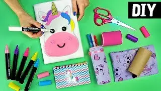 DIYs Volta &agrave;s Aulas 🦄📚 Capa de Unic&oacute;rnio, Estojo Recicl&aacute;vel e mais | #DIY Regreso a clases