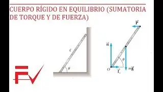 Estática del sólido rígido- problema de una escalera sumatoria de torque y fuerzas