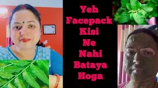 pudina, tulsi, neem se bana facepack ❤️✨