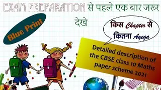 Class 10th maths exam pattern 2021 | Chapter-wise marking scheme | Blue Print Maths