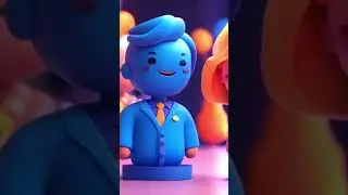 Happy 3D Cartoon Characters: Teamwork and Collaboration
