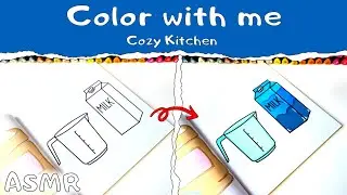 ASMR Kitchen Coloring 🍵 Cozy Sounds & Creative Calm